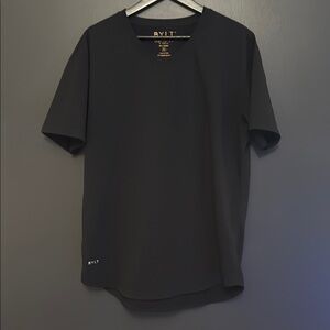 BYLT Men's Drop-Cut Lux Black V-Neck Shirt. Size XL.